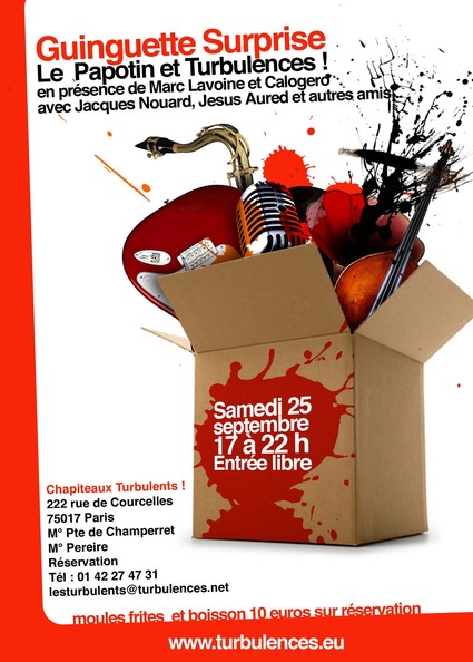 Guinguette Surprise - Samedi 25 septembre de 17 à 22h00 Guinguette Surprise - Samedi 25 septembre de 17 à 22h00