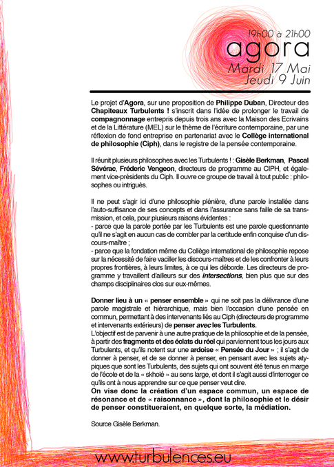 Agora philosophique Jeudi 9 juin de 19h à 21h Agora philosophique Jeudi 9 juin de 19h à 21h