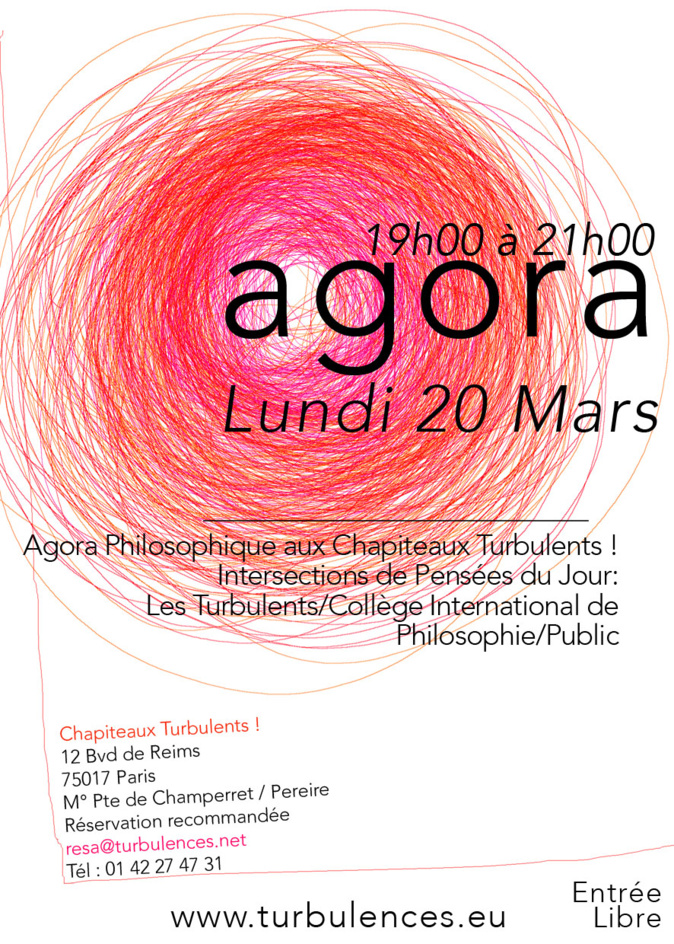 Agora Lundi 20 mars de 19h à 21h