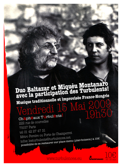 Le Duo Baltazar & Miquèu Montanaro -  Vendredi 15 mai à 19h30 Le Duo Baltazar & Miquèu Montanaro -  Vendredi 15 mai à 19h30