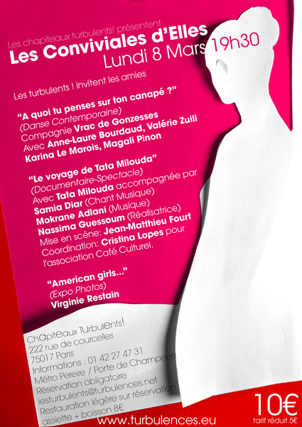 « Les Conviviales » Événement Turbulent ! le 6 et le 8 mars à 19h30 « Les Conviviales » Événement Turbulent ! le 6 et le 8 mars à 19h30