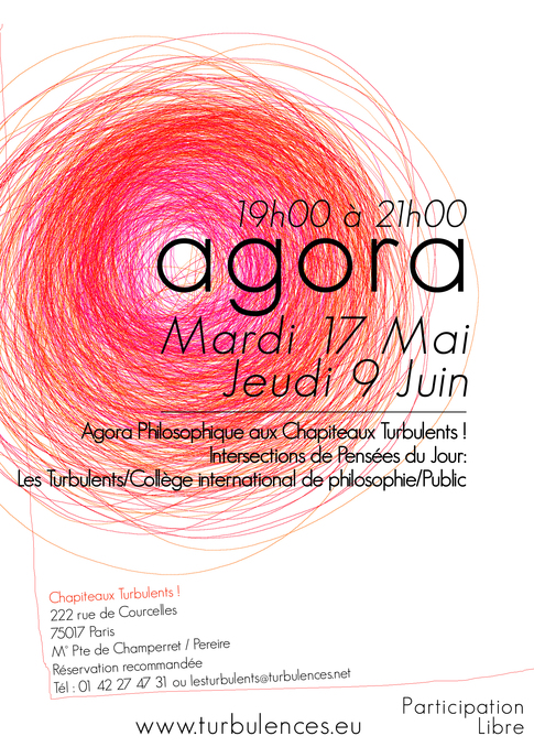 Agora philosophique Jeudi 9 juin de 19h à 21h