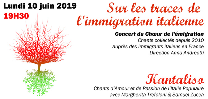 10 juin à 19h30 > KANTALISO Sur les traces de l'immigration italienne