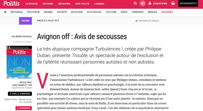 Trouble 2019 dans la presse Trouble 2019 dans la presse