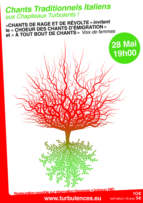 28 mai à 19h - « CHANTS DE RAGE ET DE REVOLTE» Chœur des chants de  l’émigration