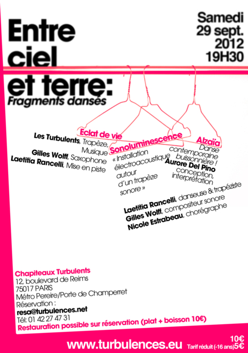 Samedi 29 sept. 2012 19h30 - Entre ciel et terre : Fragments dansés