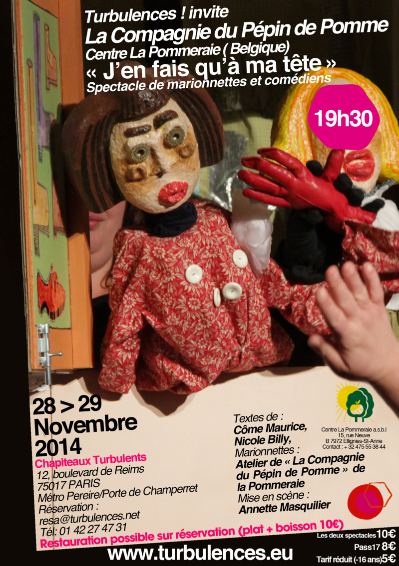 Chapiteaux Turbulents ! Deux spectacles les 28 et 29 novembre à 19h30 Chapiteaux Turbulents ! Deux spectacles les 28 et 29 novembre à 19h30