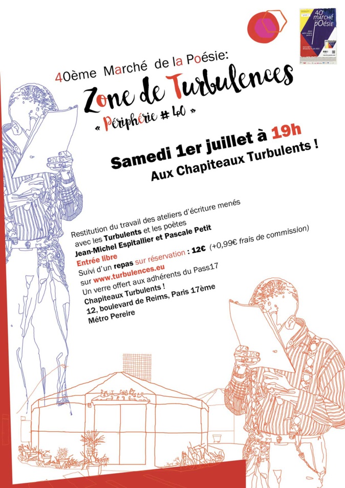 40e marché de la poésie, le 1er juillet à 19 h aux Chapiteaux Turbulents!  40e marché de la poésie, le 1er juillet à 19 h aux Chapiteaux Turbulents!