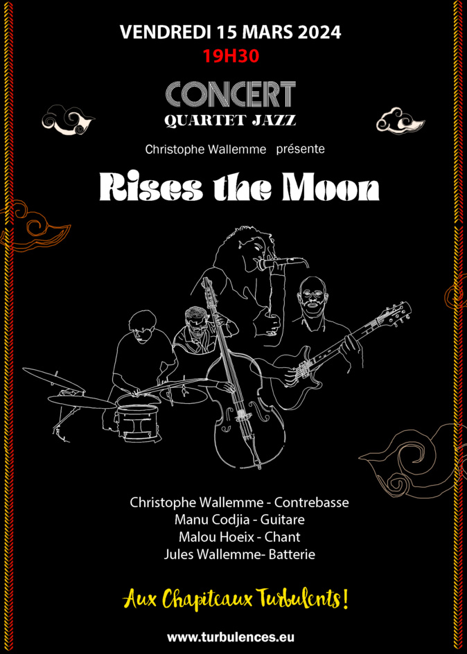 ​Soirée Jazz vendredi 15 mars 2024 à 19h30 aux Chapiteaux Turbulents !