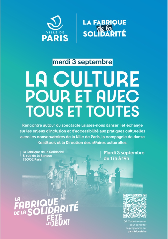 La culture pour et avec tous et toutes- Mardi 3 septembre de 17h à 19h La culture pour et avec tous et toutes- Mardi 3 septembre de 17h à 19h