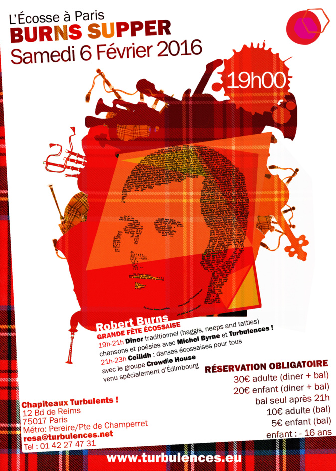 Burns Supper 6 février 2016 à 19h aux Chapiteaux Turbulents ! Burns Supper 6 février 2016 à 19h aux Chapiteaux Turbulents !