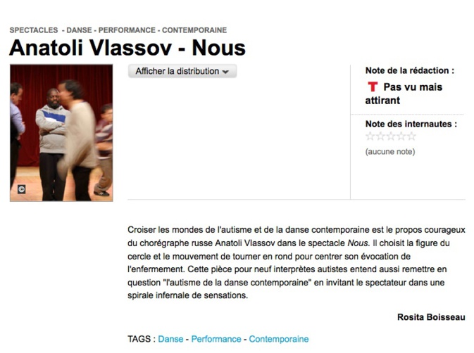 NOUS vendredi 18 et Samedi 19 mars à 19h30 NOUS vendredi 18 et Samedi 19 mars à 19h30