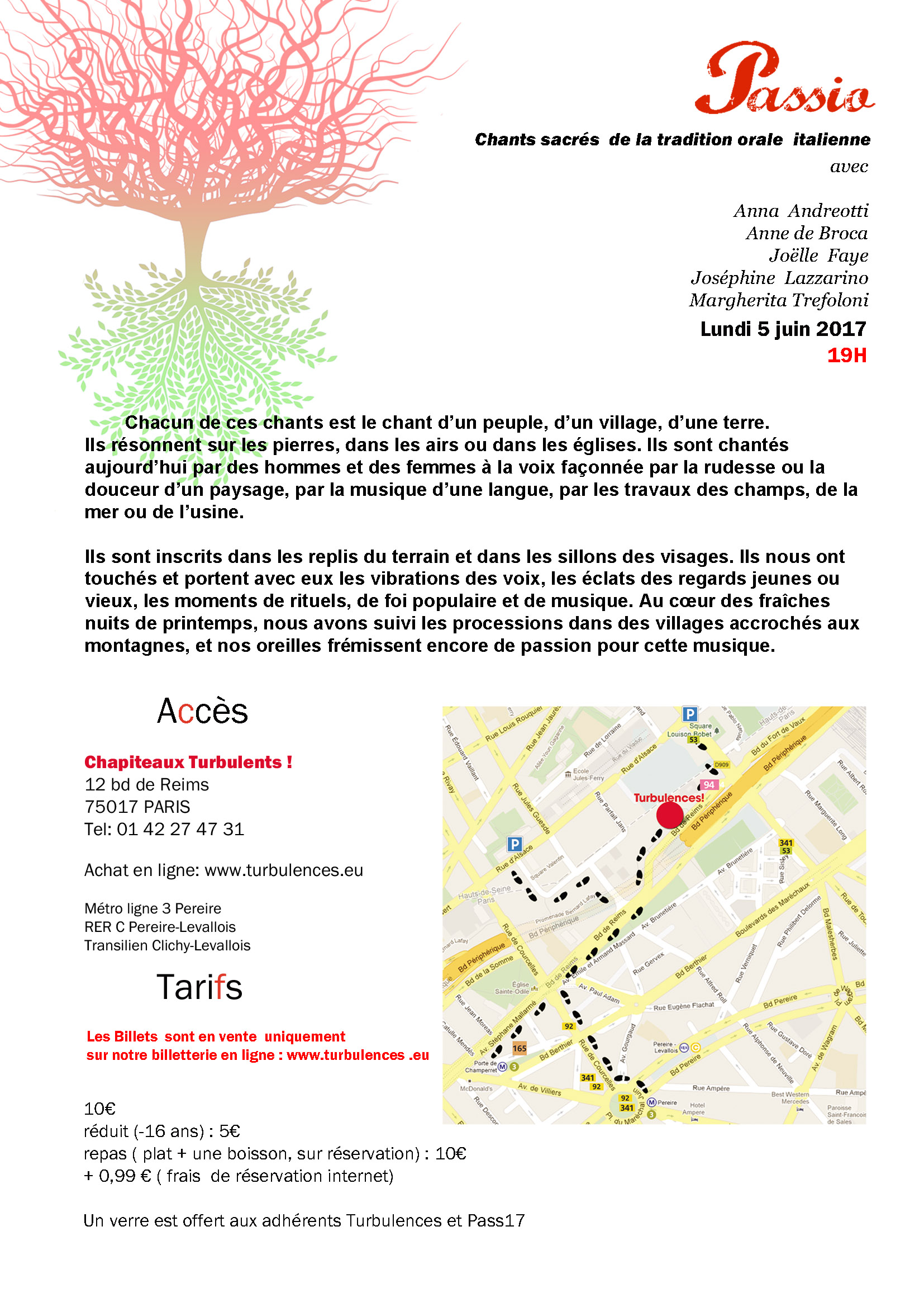 Passio - Lundi 5 juin à 19H aux Chapiteaux Turbulents !