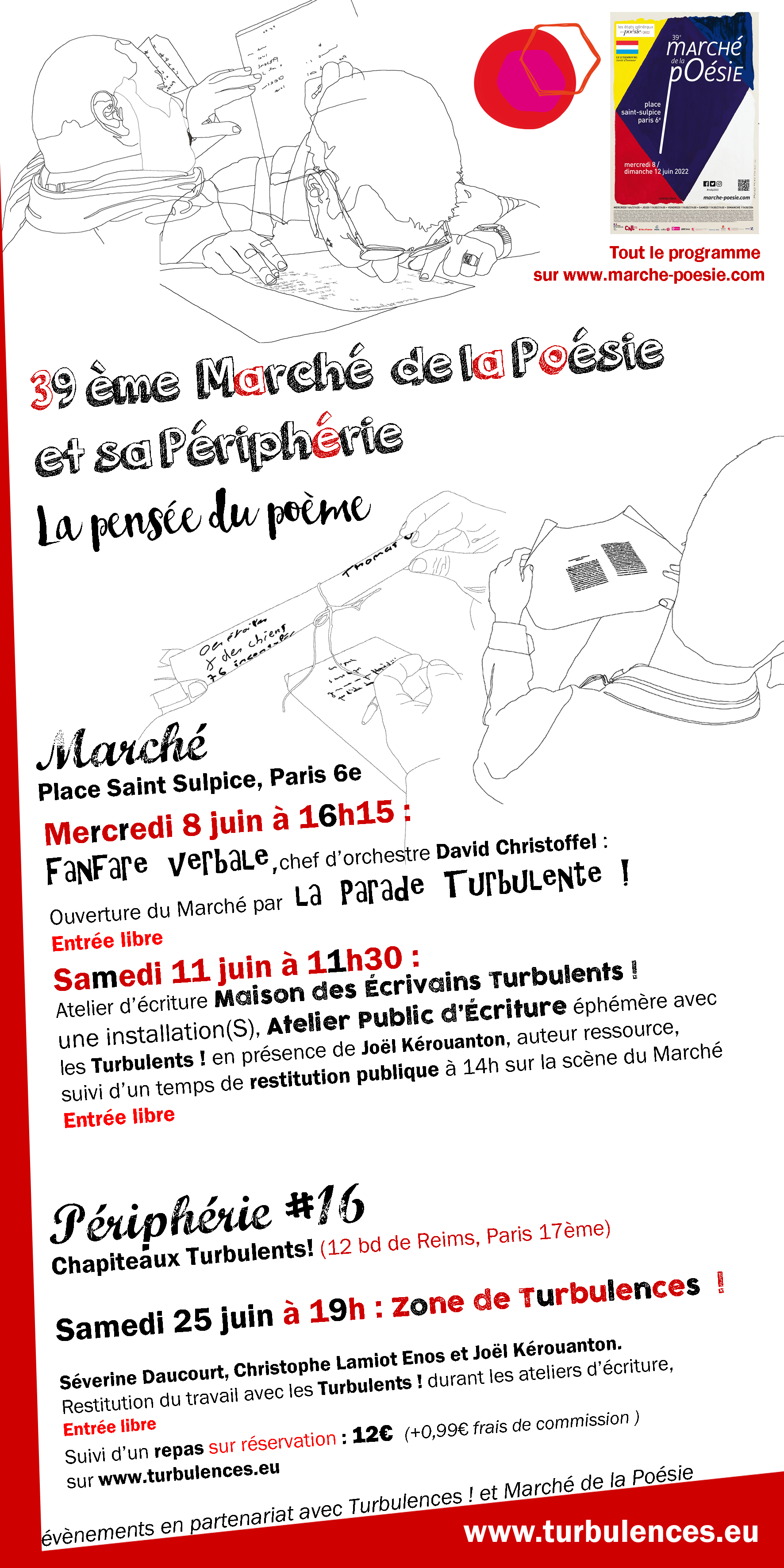 25 juin à 19h : 39 ème Marché de la Poésie et sa Périphérie 25 juin à 19h : 39 ème Marché de la Poésie et sa Périphérie