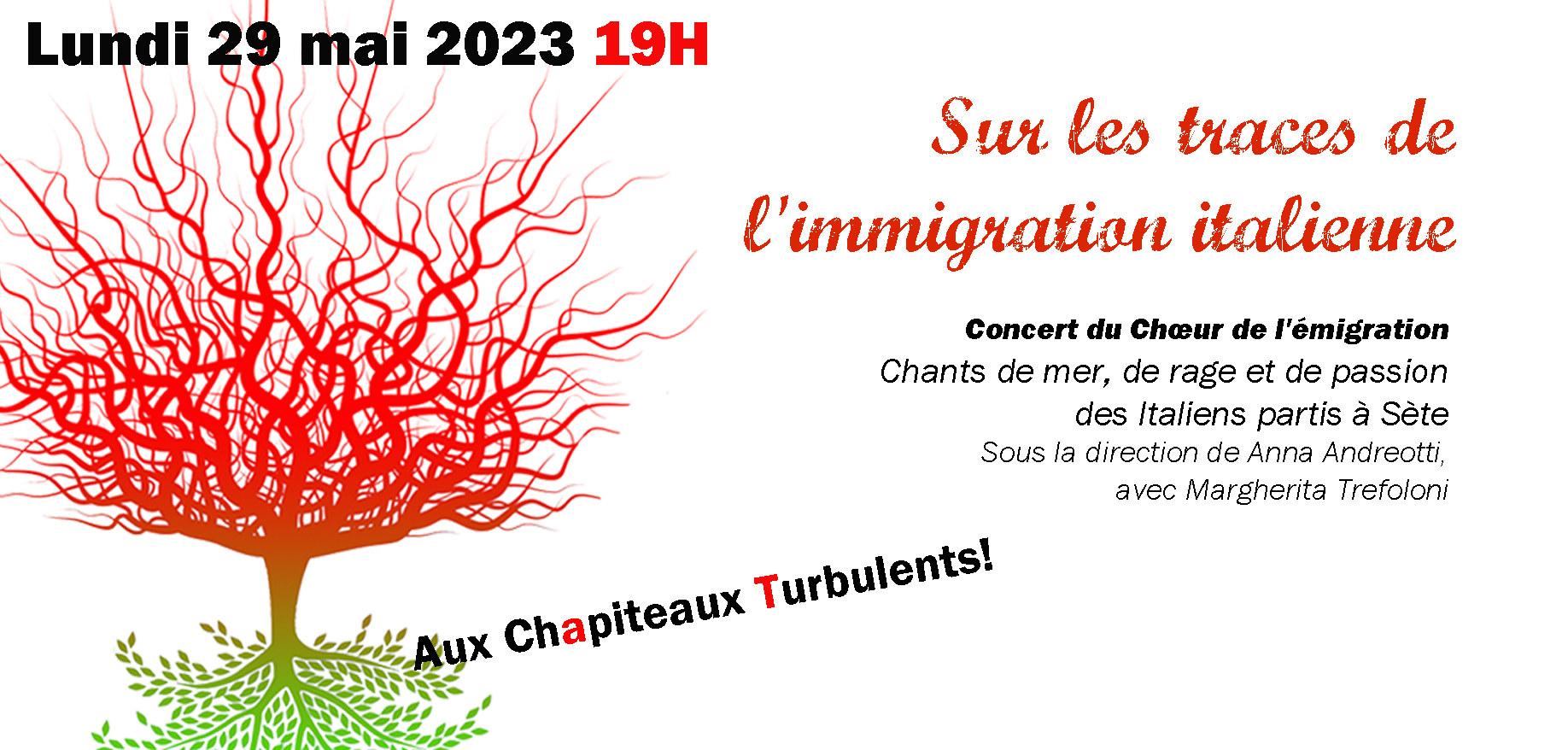 Sur les traces de l'immigration italienne - Lundi 29 mai à 19h aux Chapiteaux Turbulents ! Sur les traces de l'immigration italienne - Lundi 29 mai à 19h aux Chapiteaux Turbulents !