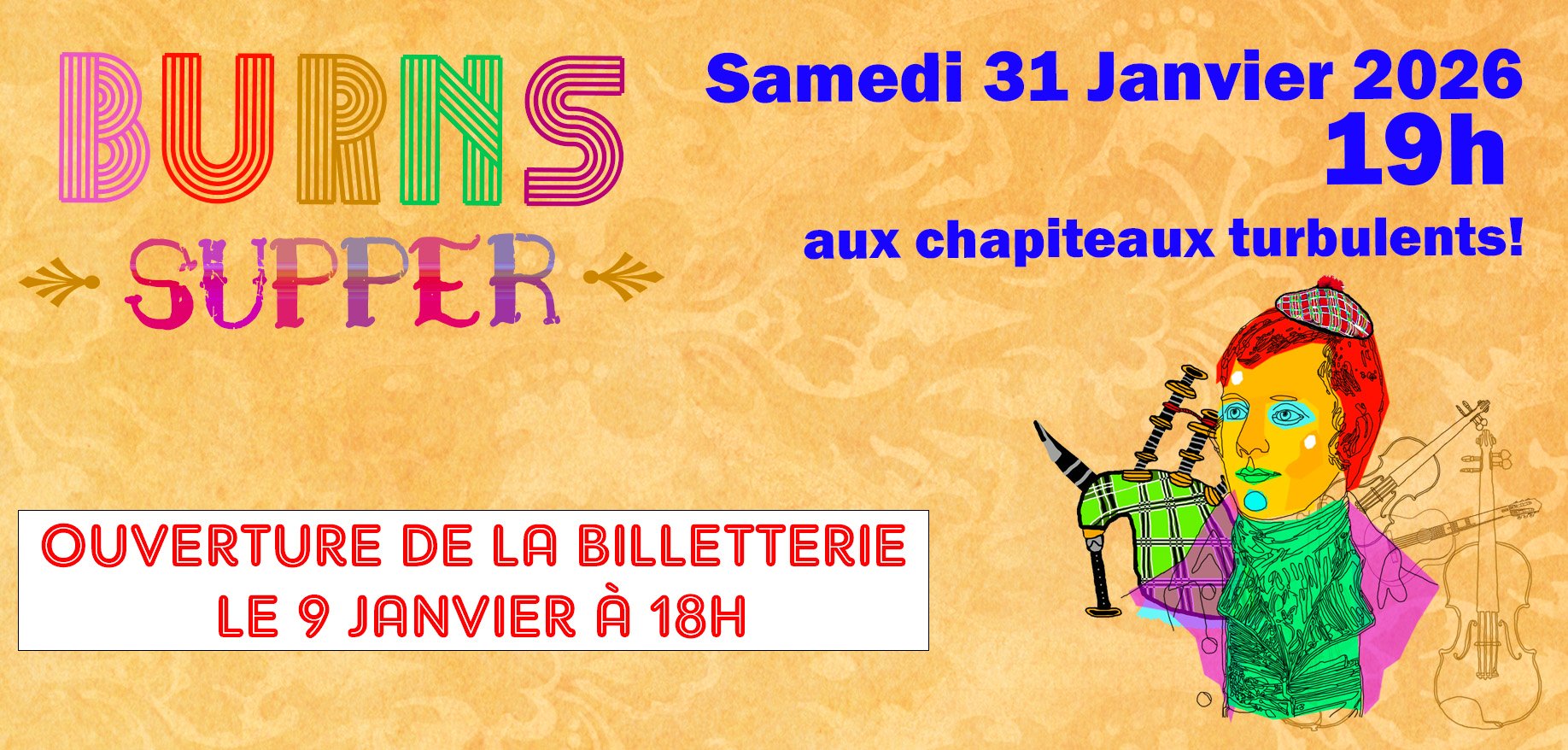 BURNS SUPPER - Samedi 31 janvier à 19h