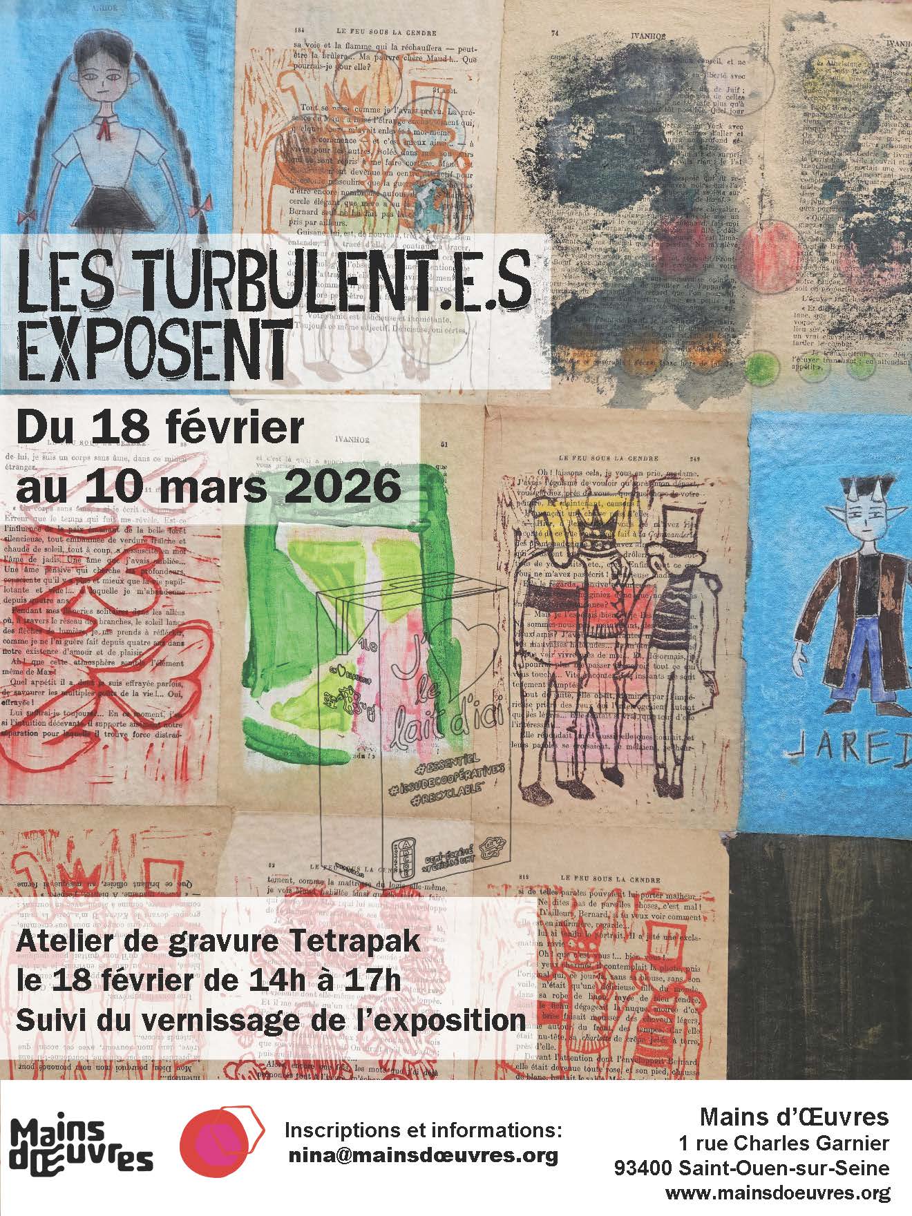 Les turbulent.e.s exposent ! du 18 février au 10 mars 2026 de 14h à 17h