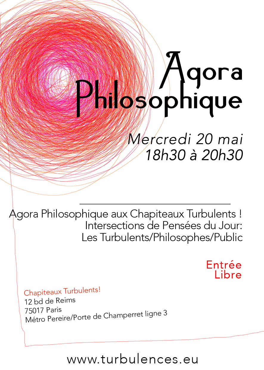 L'Agora Turbulente ! Mercredi 20 mai de 18h30 à 20h30