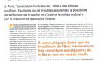 Autisme, l'insertion par la création - Katia Rouff - Lien Social 9 octobre 2008 - N° 900